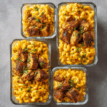 High Protein Honey Garlic Butter Chicken with Mac & Cheese Recipe