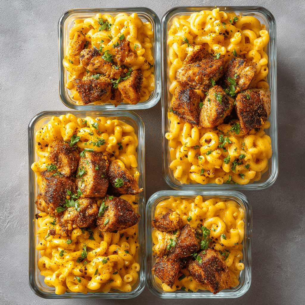 High Protein Honey Garlic Butter Chicken with Mac & Cheese Recipe
