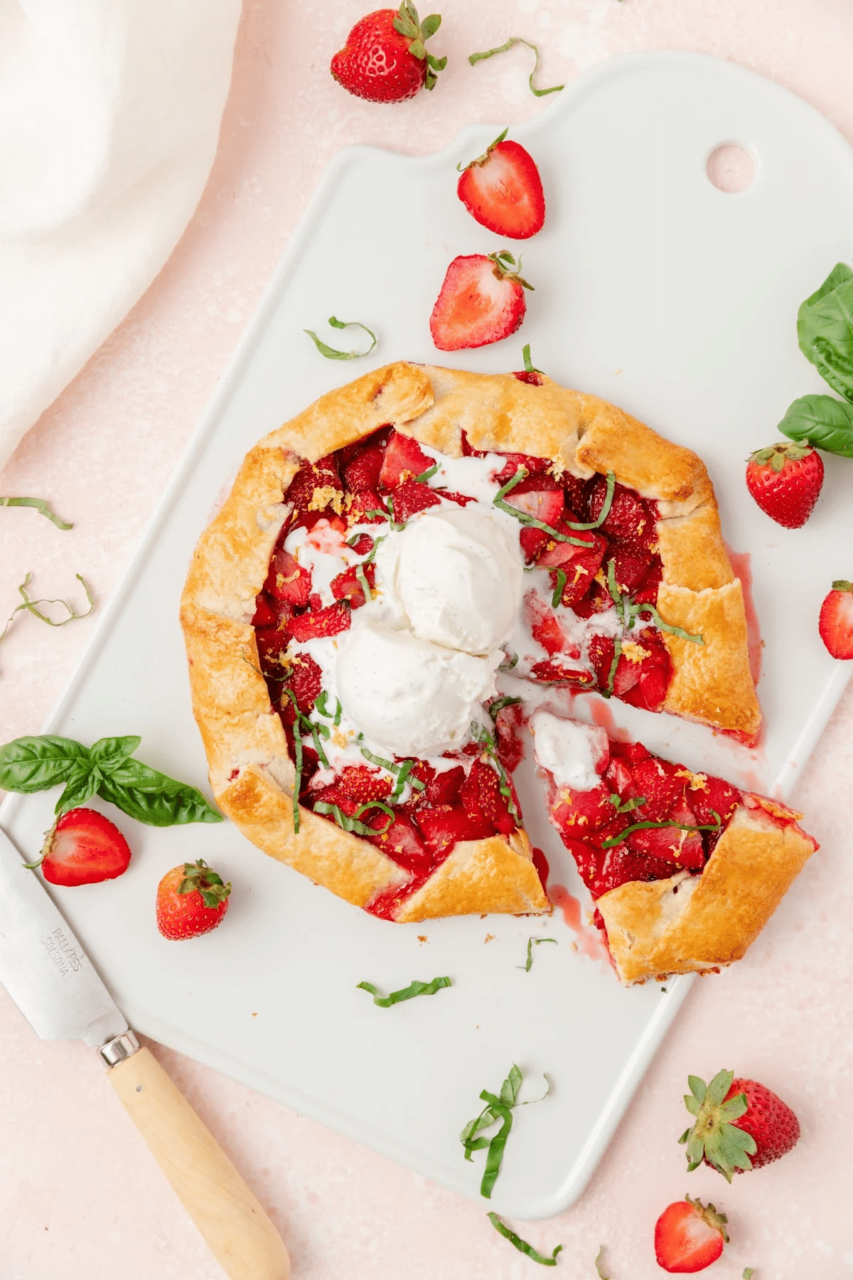 Easy Strawberry Basil Galette Recipe