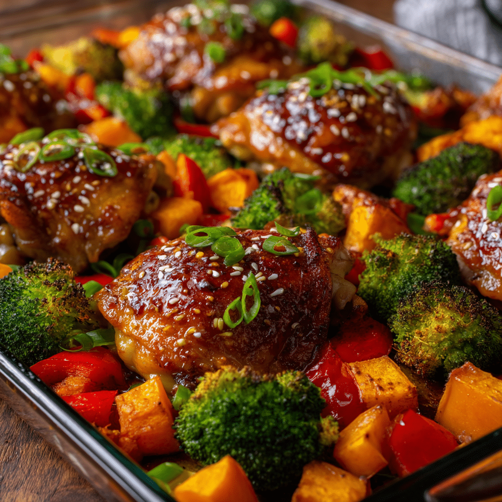 Honey Soy Baked Chicken and Veggies Recipe