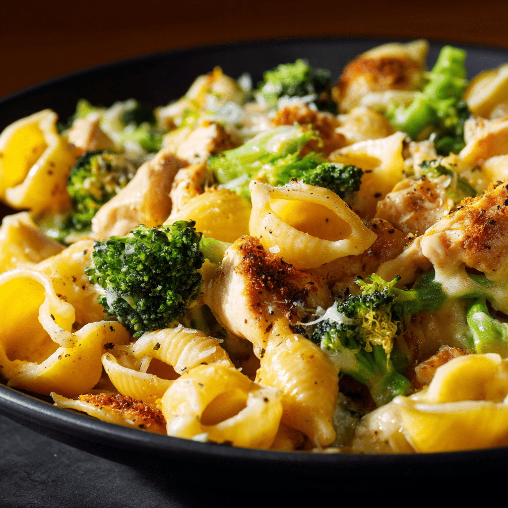 Broccoli Cheddar Mac and Cheese with Chicken Recipe