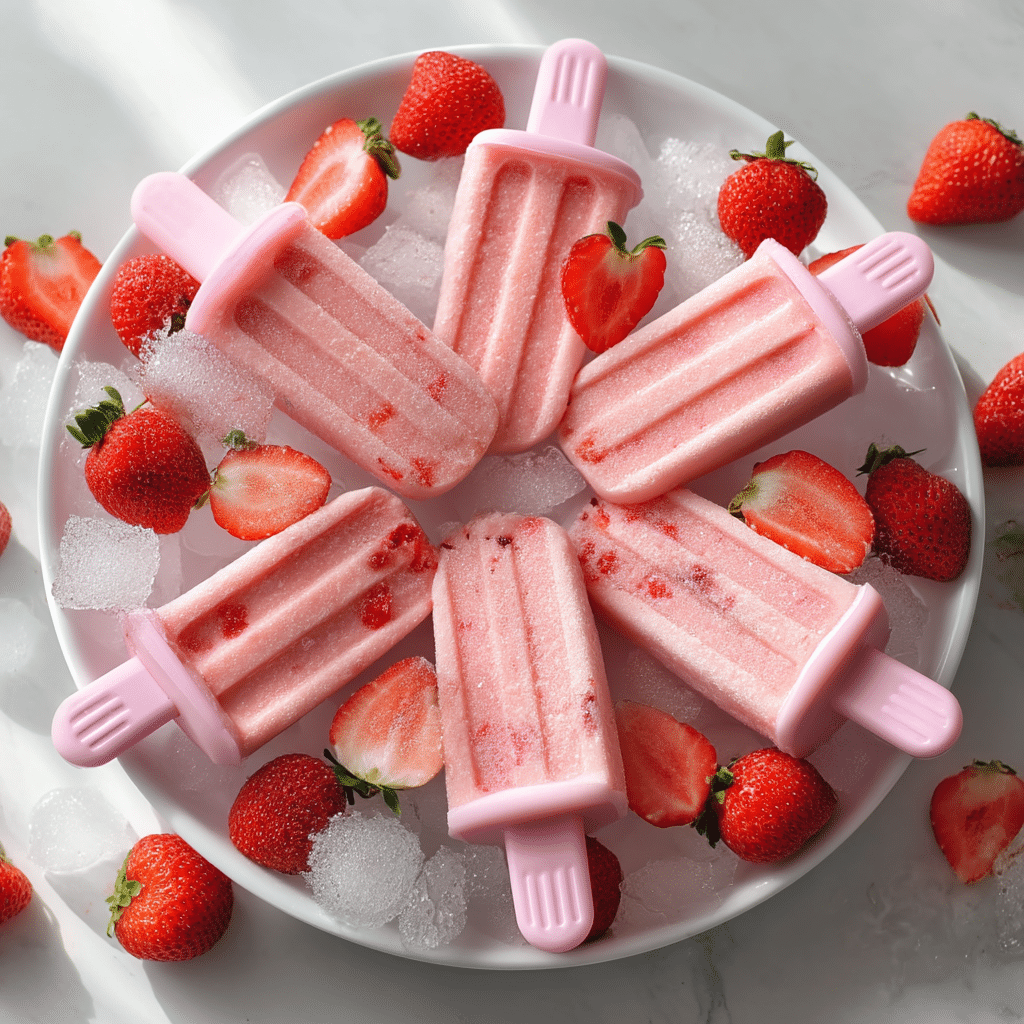 Strawberry Popsicles for Kids Recipe