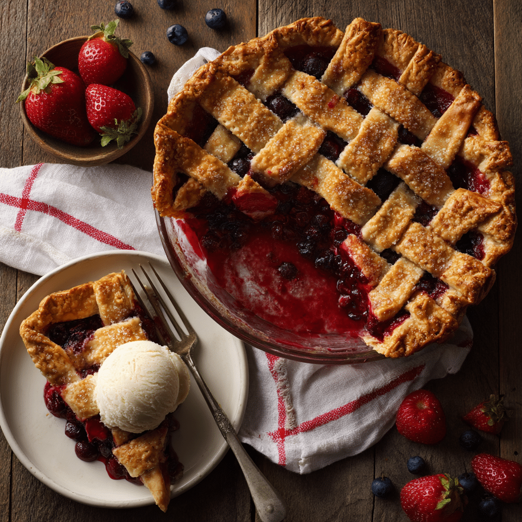 Rhubarb Berry Pie Recipe