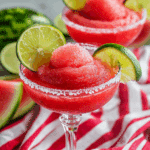 Skinny Frozen Watermelon Margarita {Only 4 Ingredients}