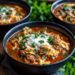 Easy Crockpot Chili Lasagna Soup Recipe