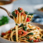 Tomato Spinach One Pot Pasta Recipe