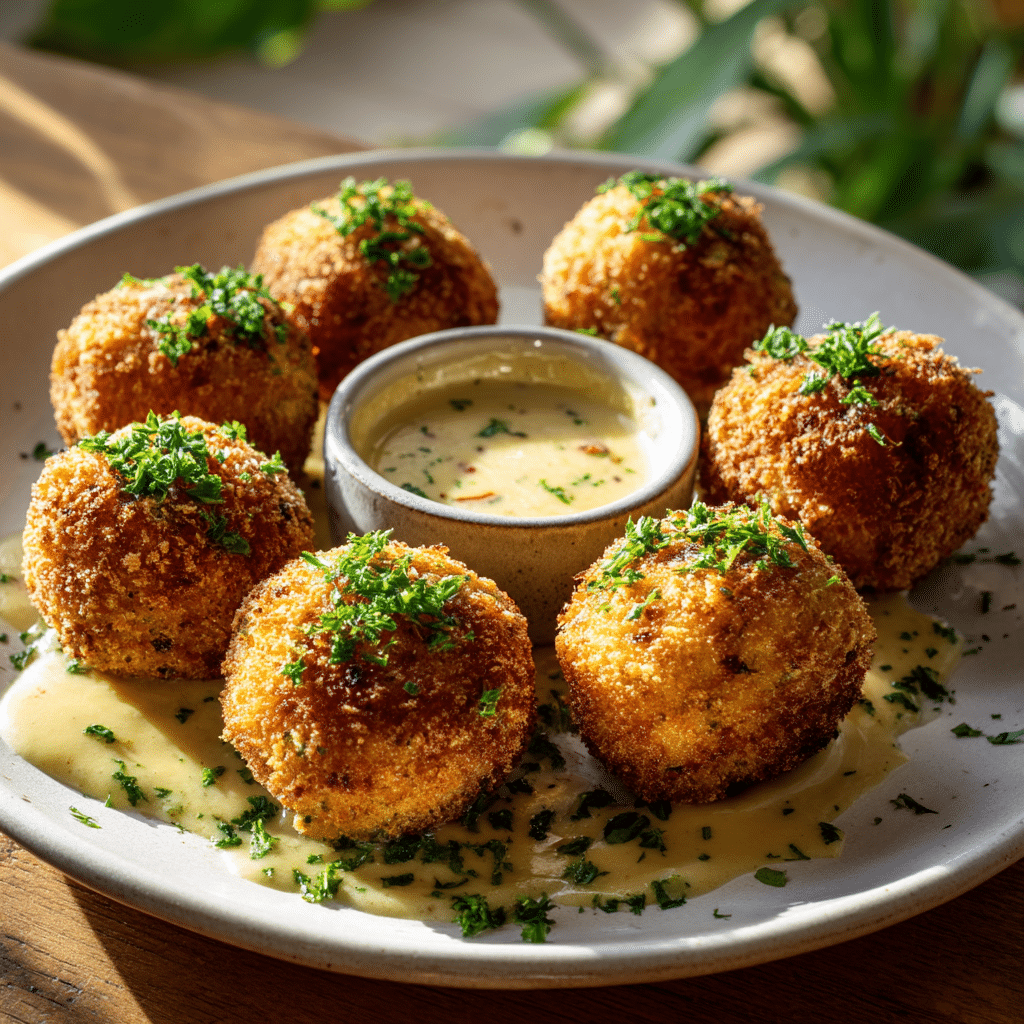 Reuben Balls with Spicy Thousand Island Dipping Sauce