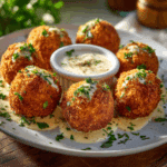 Reuben Balls with Spicy Thousand Island Dipping Sauce