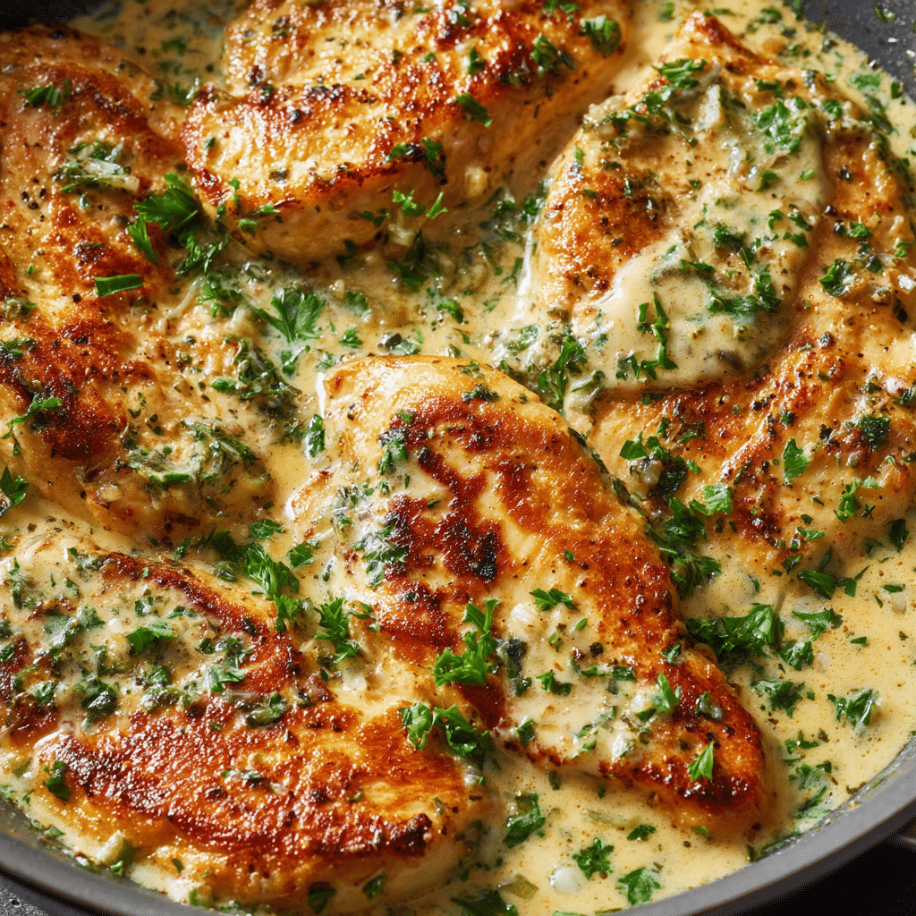 Irish Chicken in Whiskey Cream Sauce