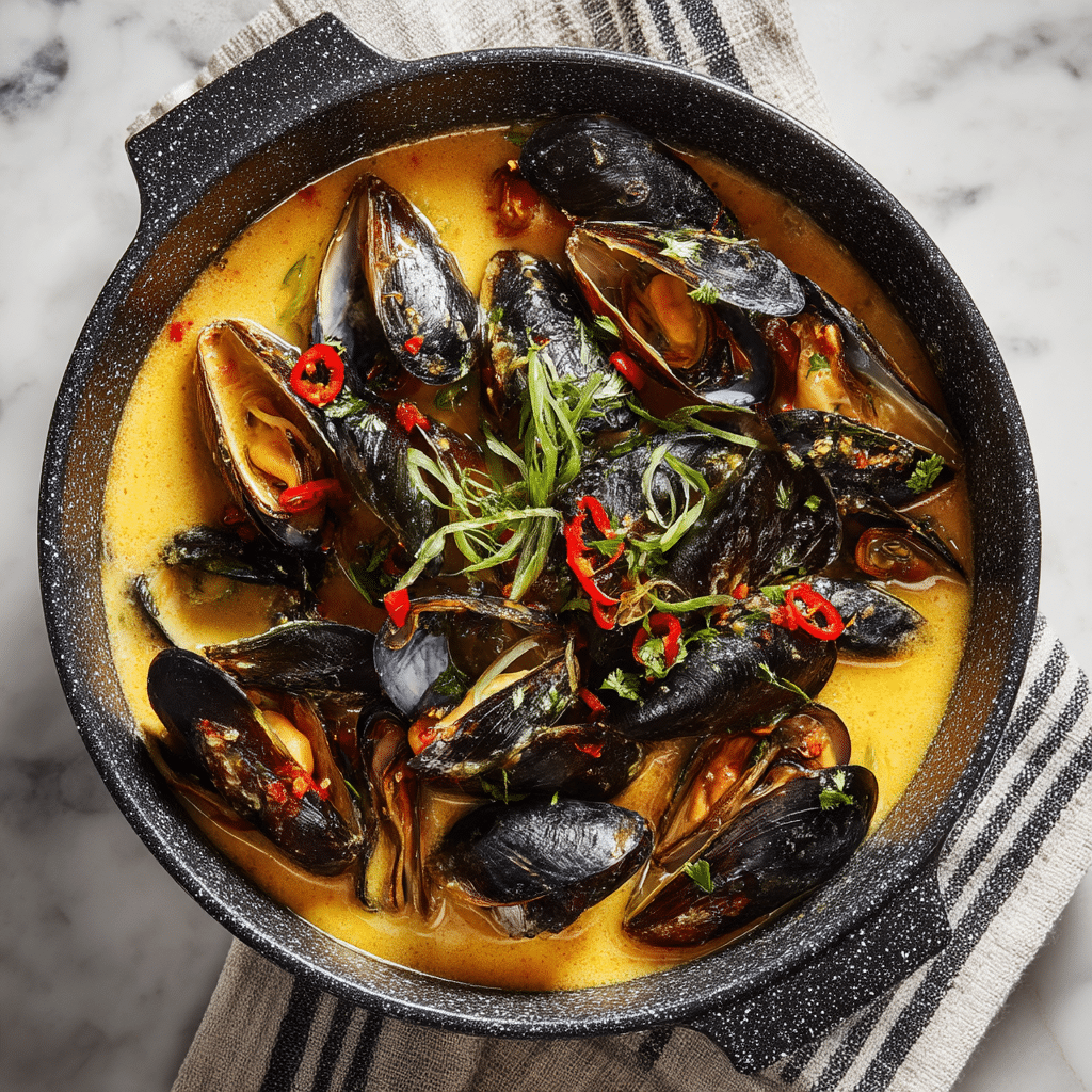 Yellow Curry Mussels Recipe
