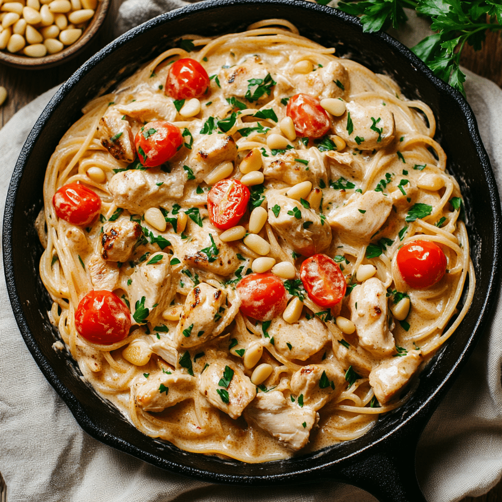 Creamy Chicken Pesto Pasta Recipe