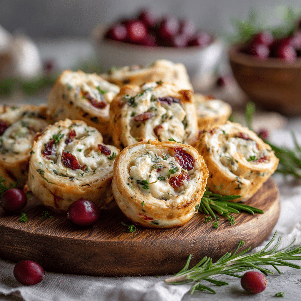 Cranberry Feta Pinwheels