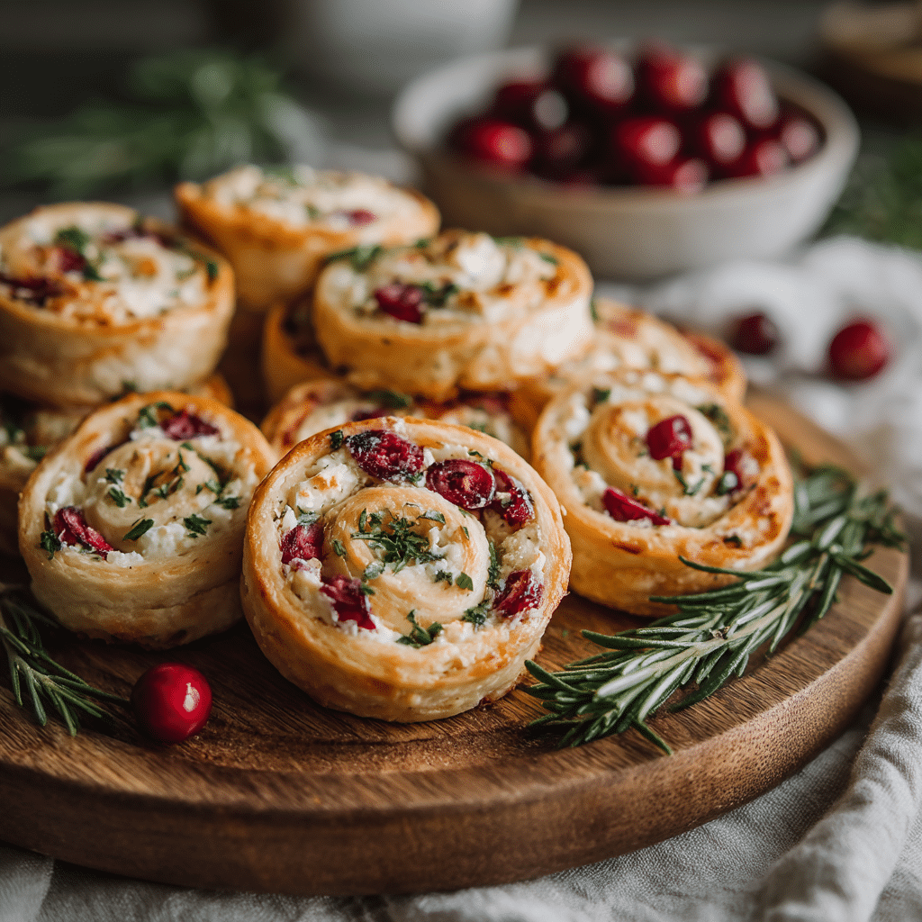 Cranberry Feta Pinwheels