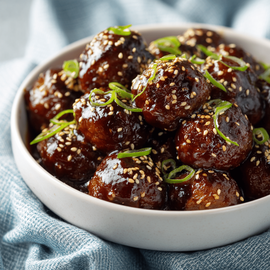 Asian Crockpot Meatballs