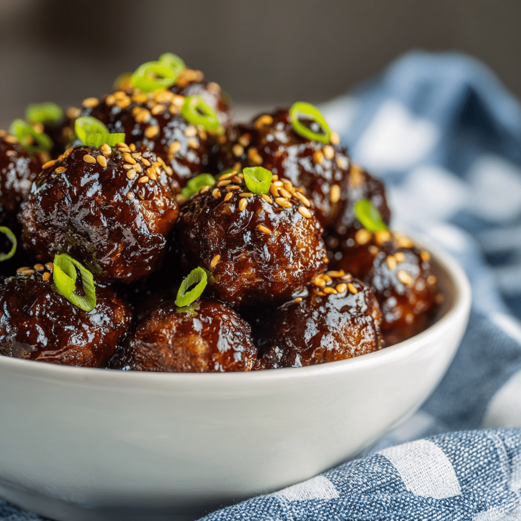 Asian Crockpot Meatballs