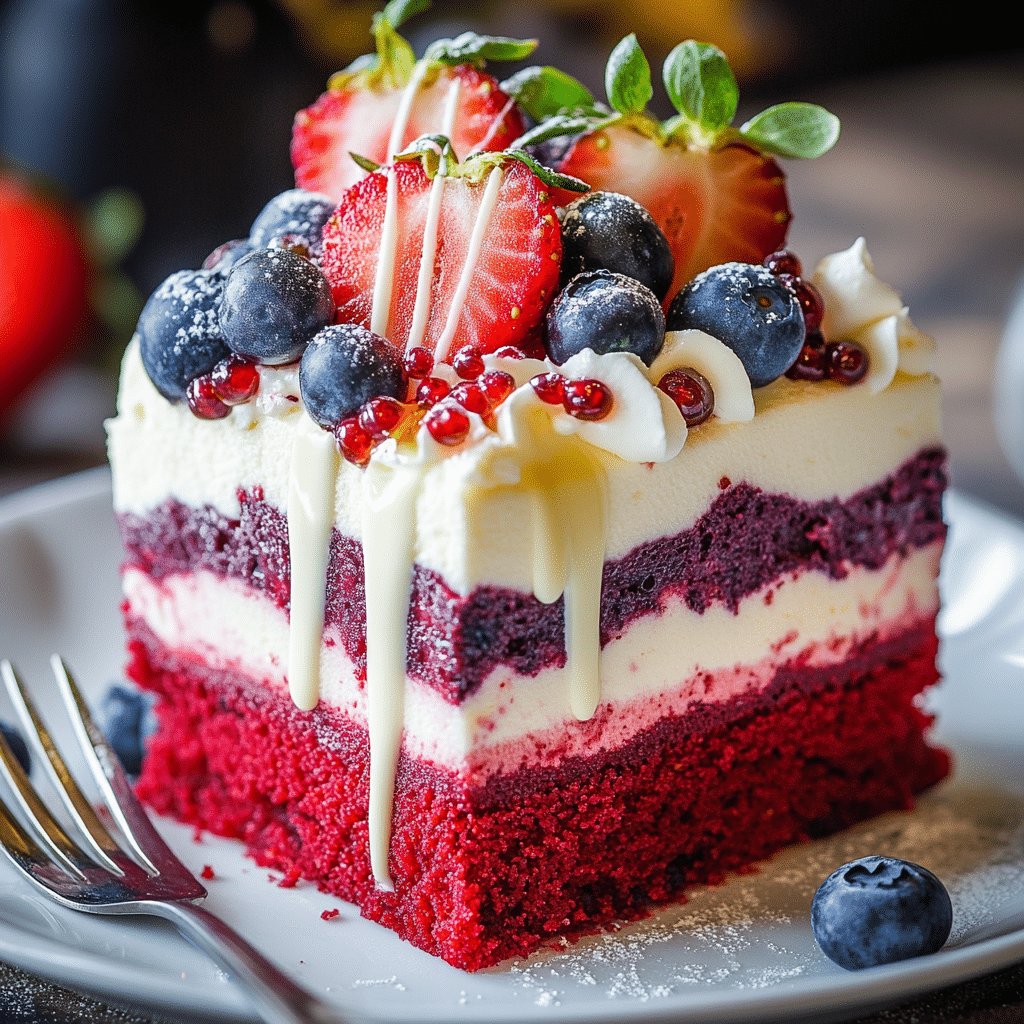 No Bake Summer Berry Lasagna