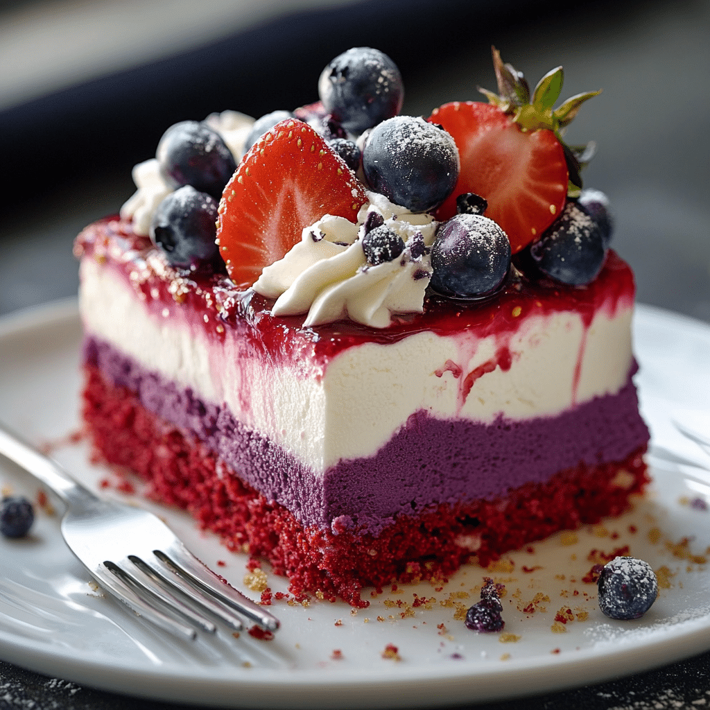 No Bake Summer Berry Lasagna