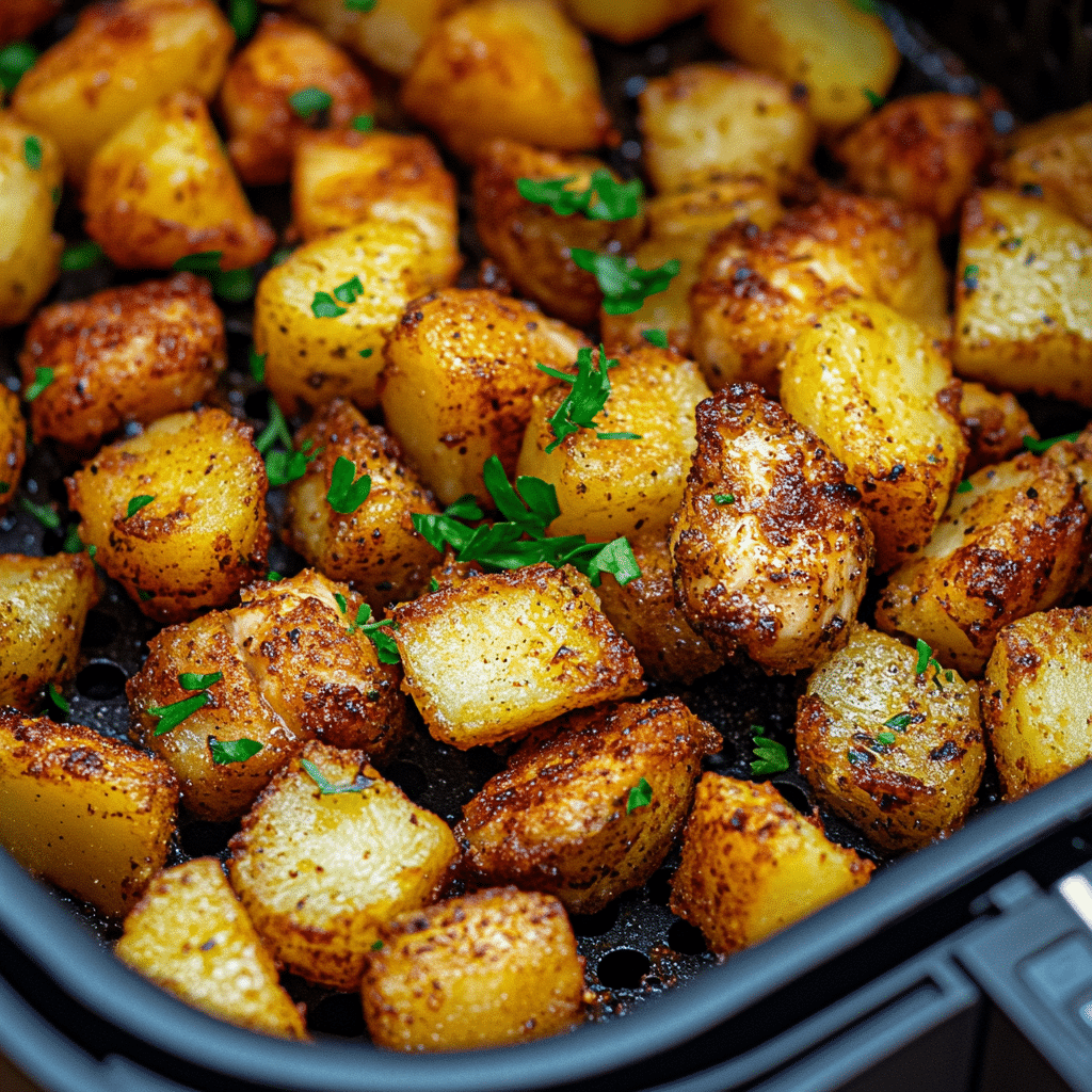Air Fryer Chicken and Potatoes