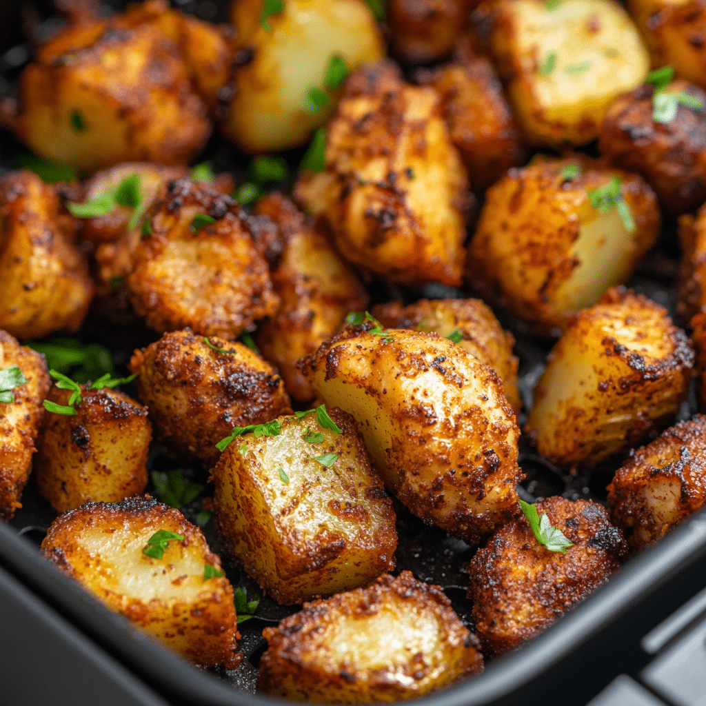 Air Fryer Chicken and Potatoes