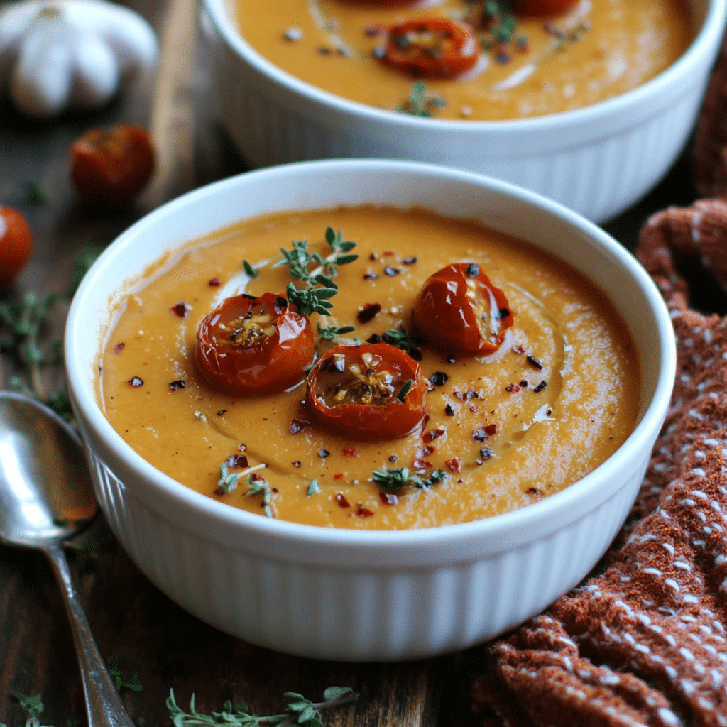 Creamy Roasted Garlic Tomato Soup