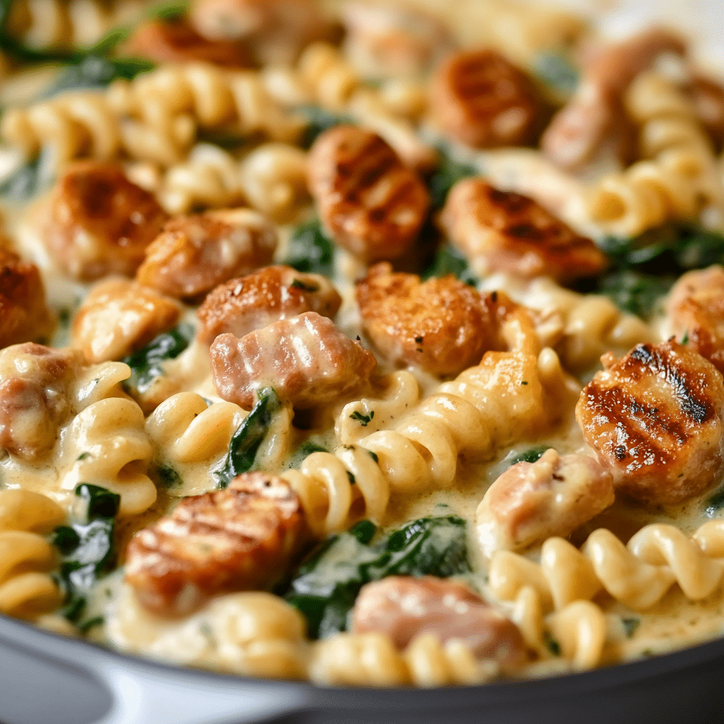 Creamy Chicken Sausage Orzo