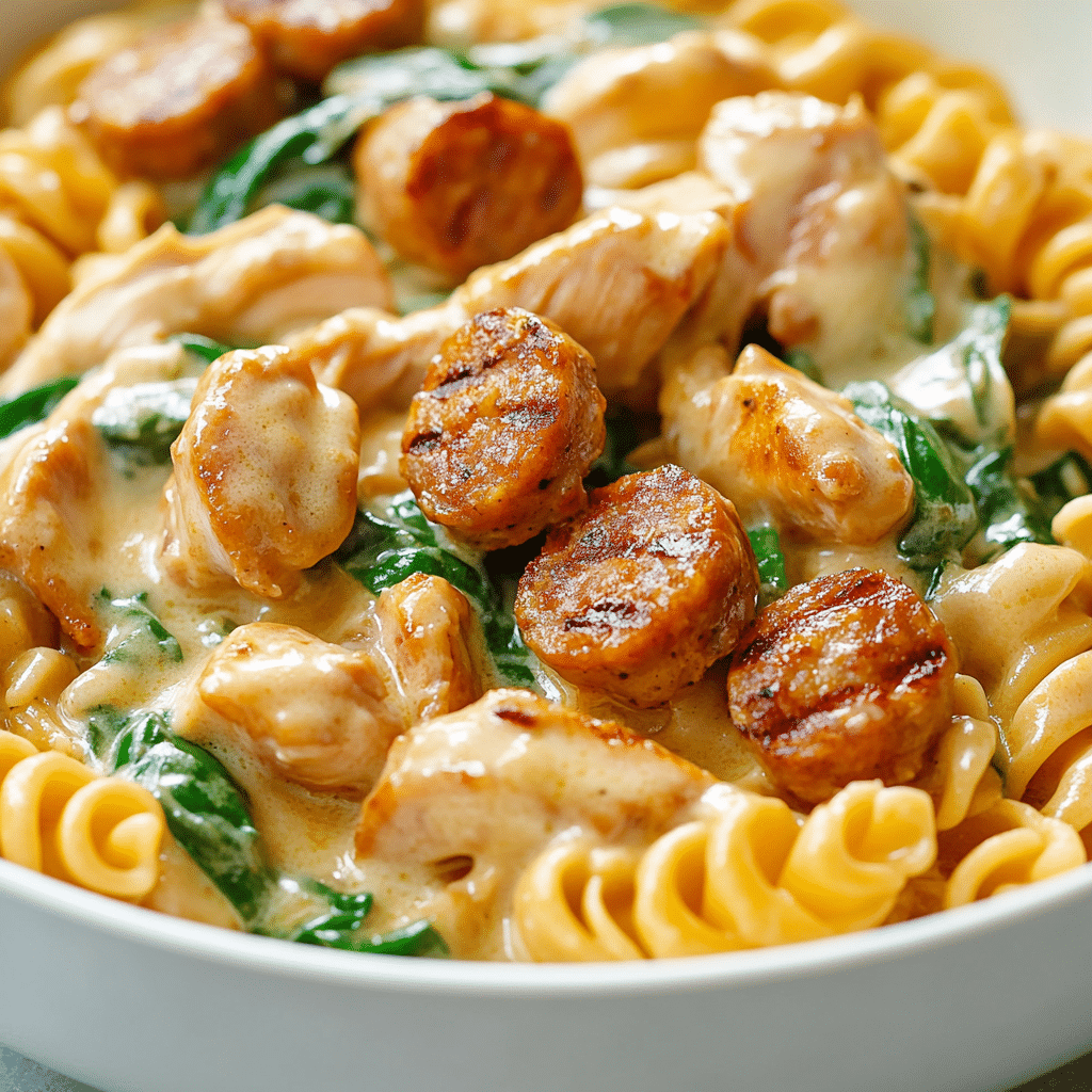 Creamy Chicken Sausage Orzo