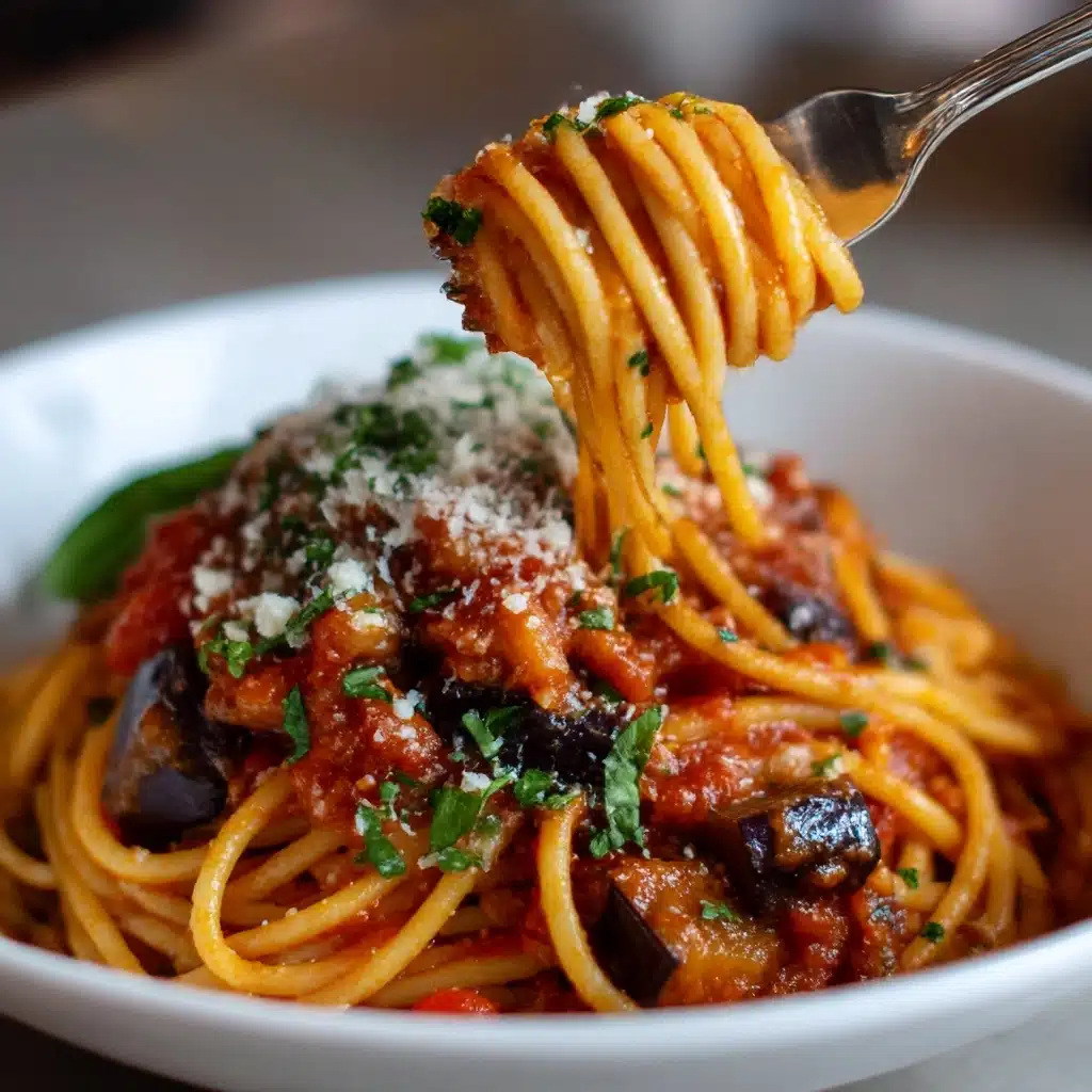 Spicy Eggplant Pasta Recipe - Recipe Image