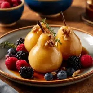 Baked Pears with Berries Recipe