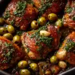Paprika Chicken with Olive Walnut Vinaigrette Recipe