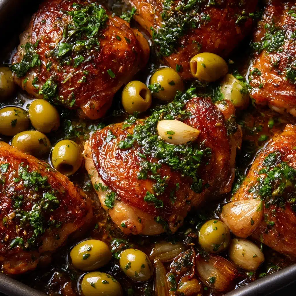 Paprika Chicken with Olive Walnut Vinaigrette Recipe