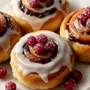 Cream Cheese Danishes with Sugared Cranberries and Butter Glaze Recipe