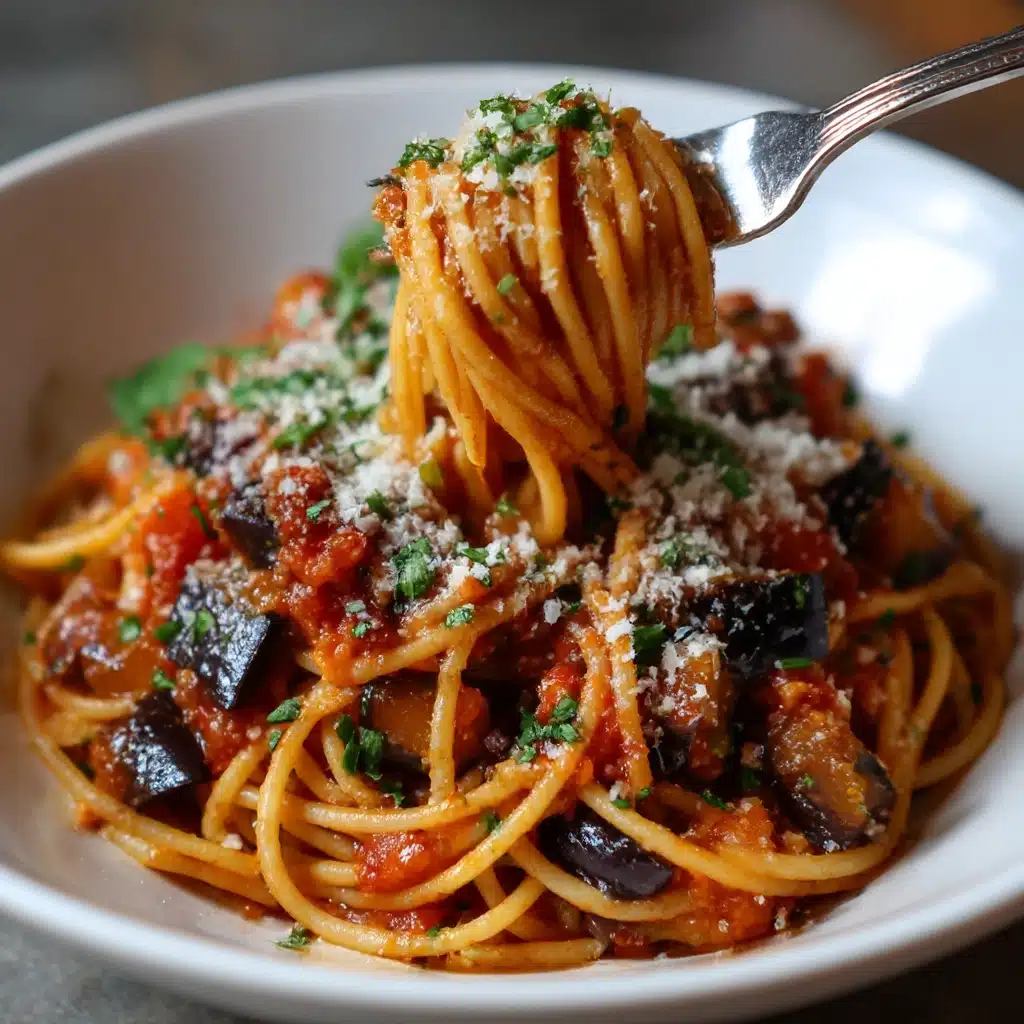Spicy Eggplant Pasta Recipe - Recipe Image