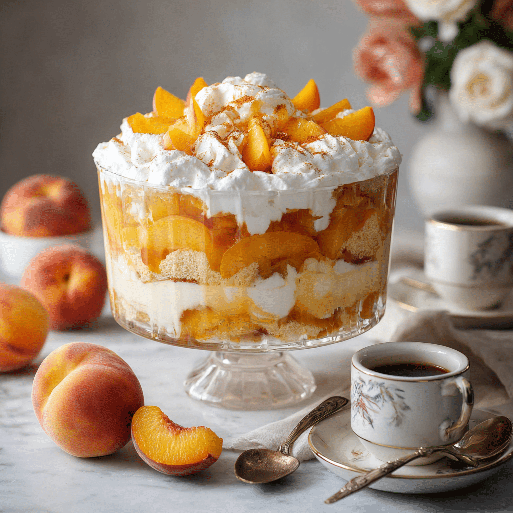 Peaches and Cream Trifle
