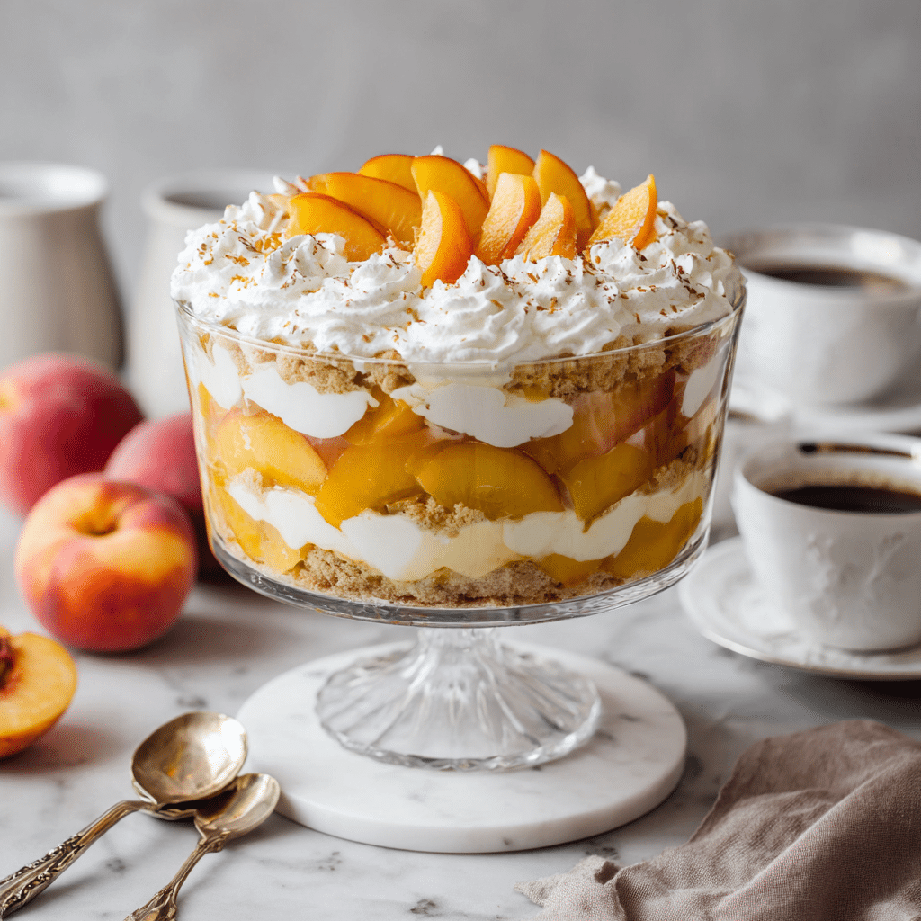 Peaches and Cream Trifle