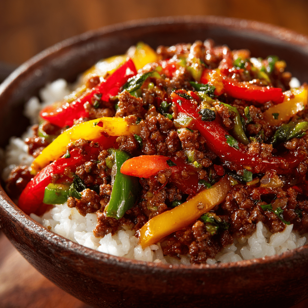 Beef Pepper Rice Bowl