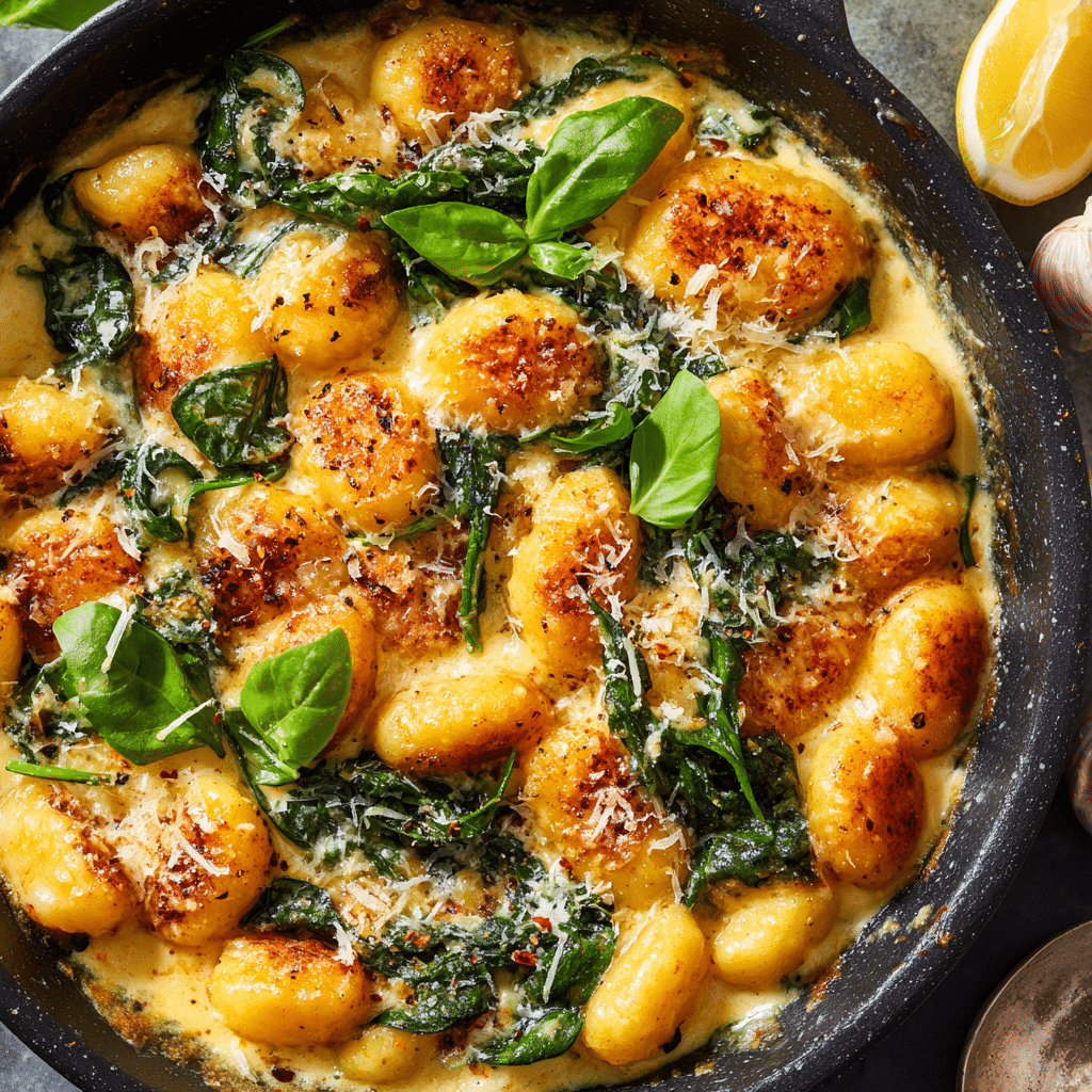 Creamy Lemon Garlic Chicken Gnocchi Skillet – A Flavor Explosion!