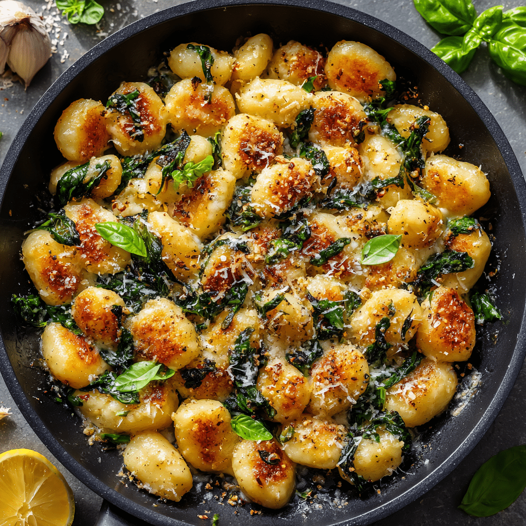 Creamy Lemon Garlic Chicken Gnocchi Skillet – A Flavor Explosion!