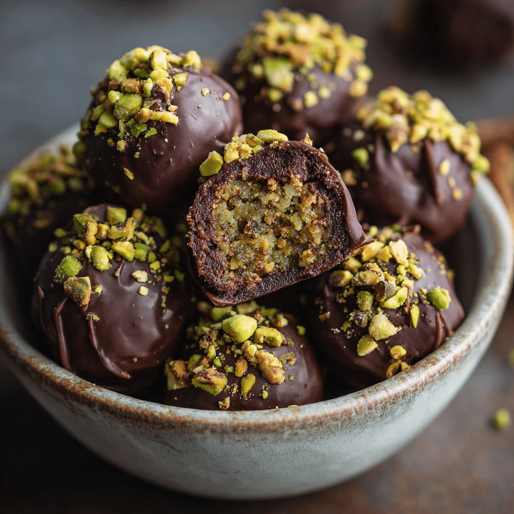 Dubai Chocolate Balls with Pistachio Kunefe