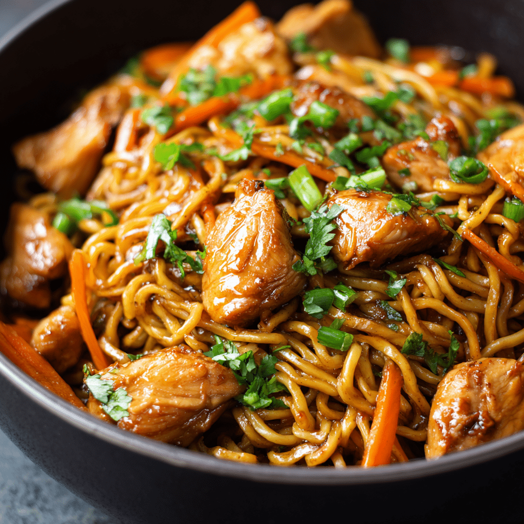 Garlic Chicken Lo Mein