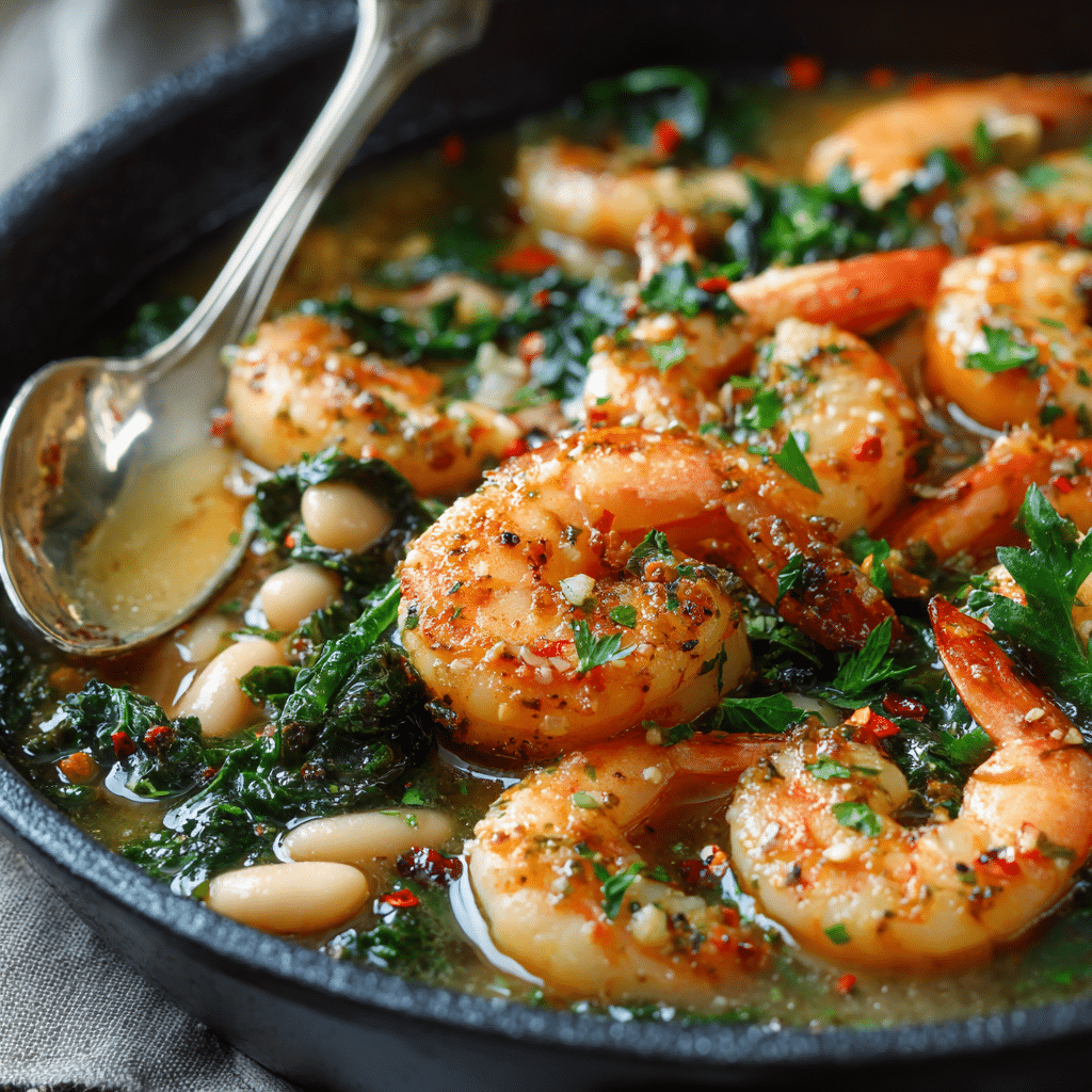 Lemony Shrimp and Bean Stew