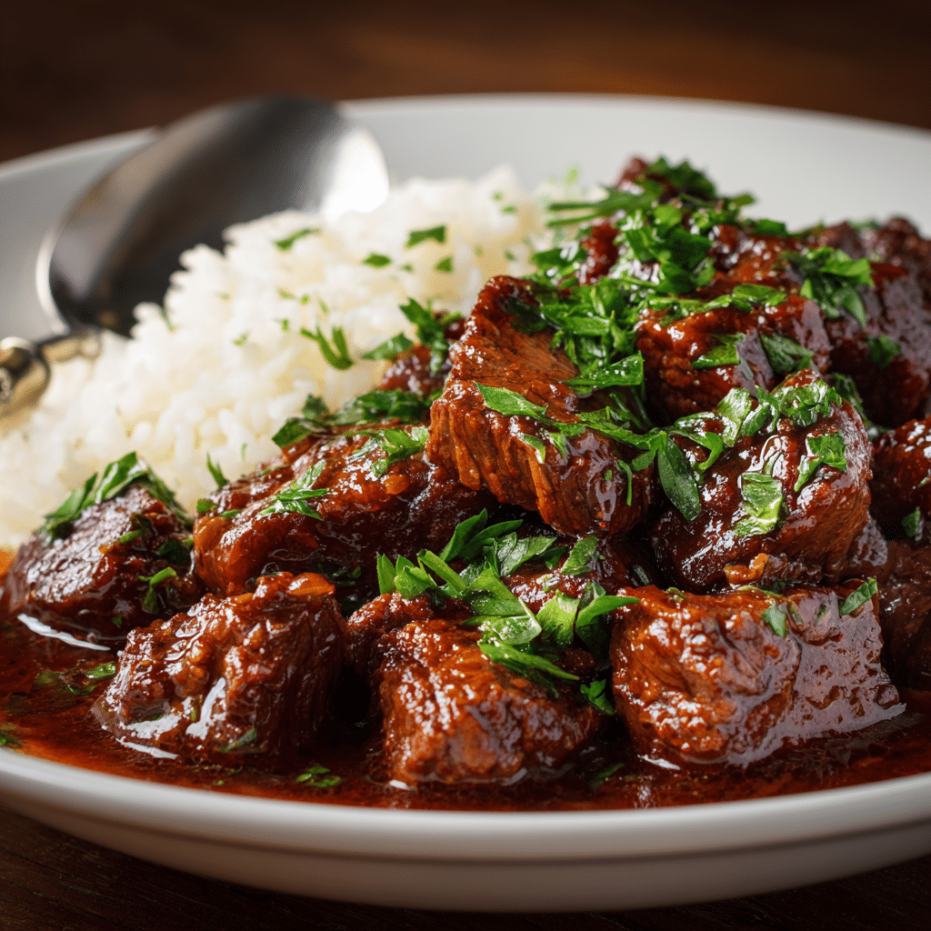 Smothered Steak and Rice