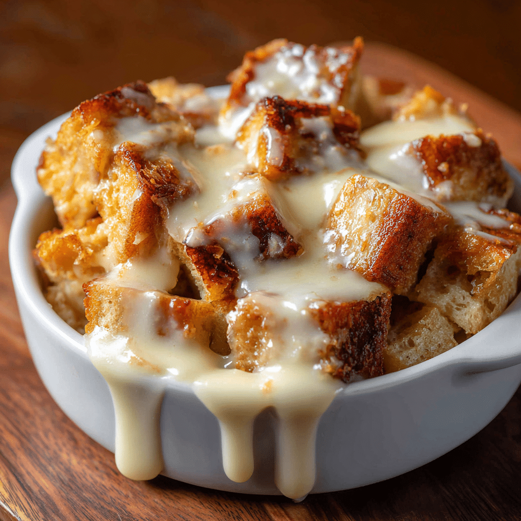 Classic Bread Pudding with Vanilla Sauce Recipe