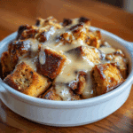 Classic Bread Pudding with Vanilla Sauce