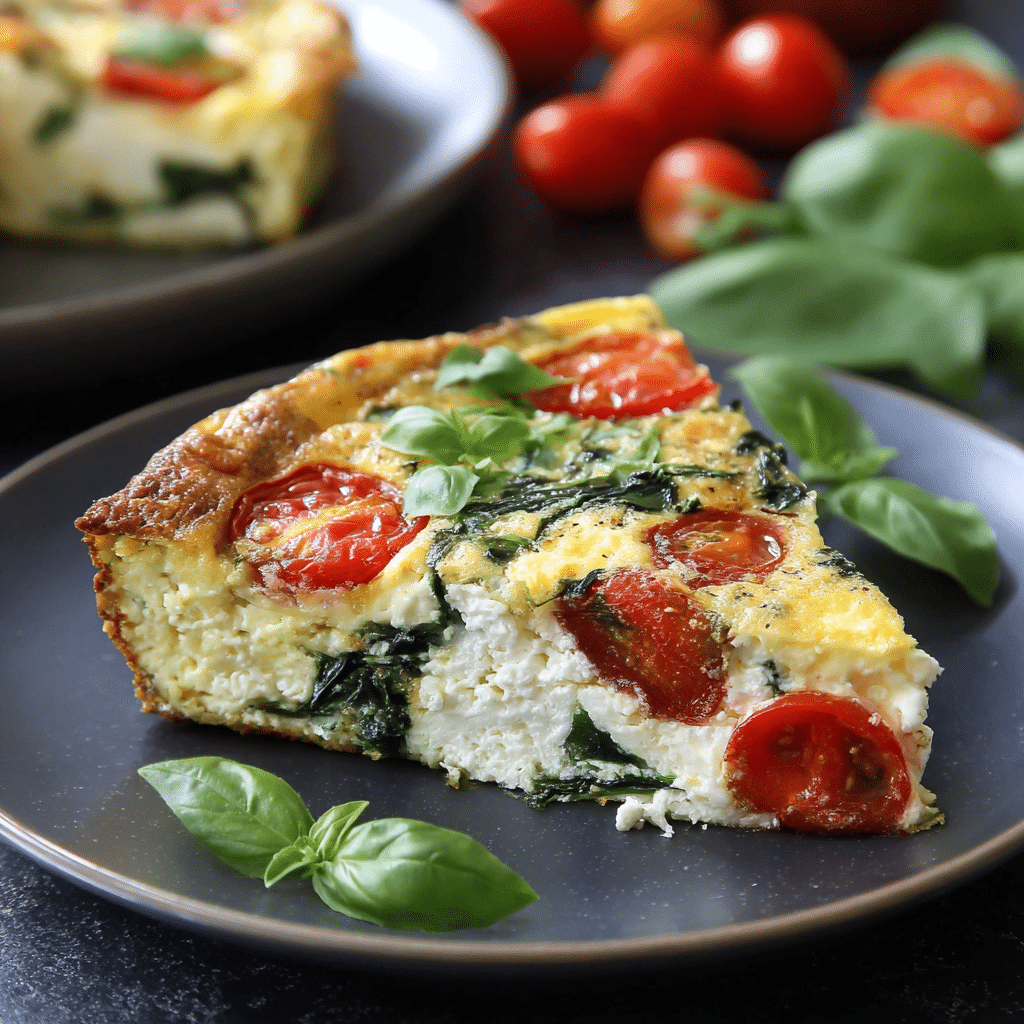 Roasted Red Pepper and Spinach Frittata