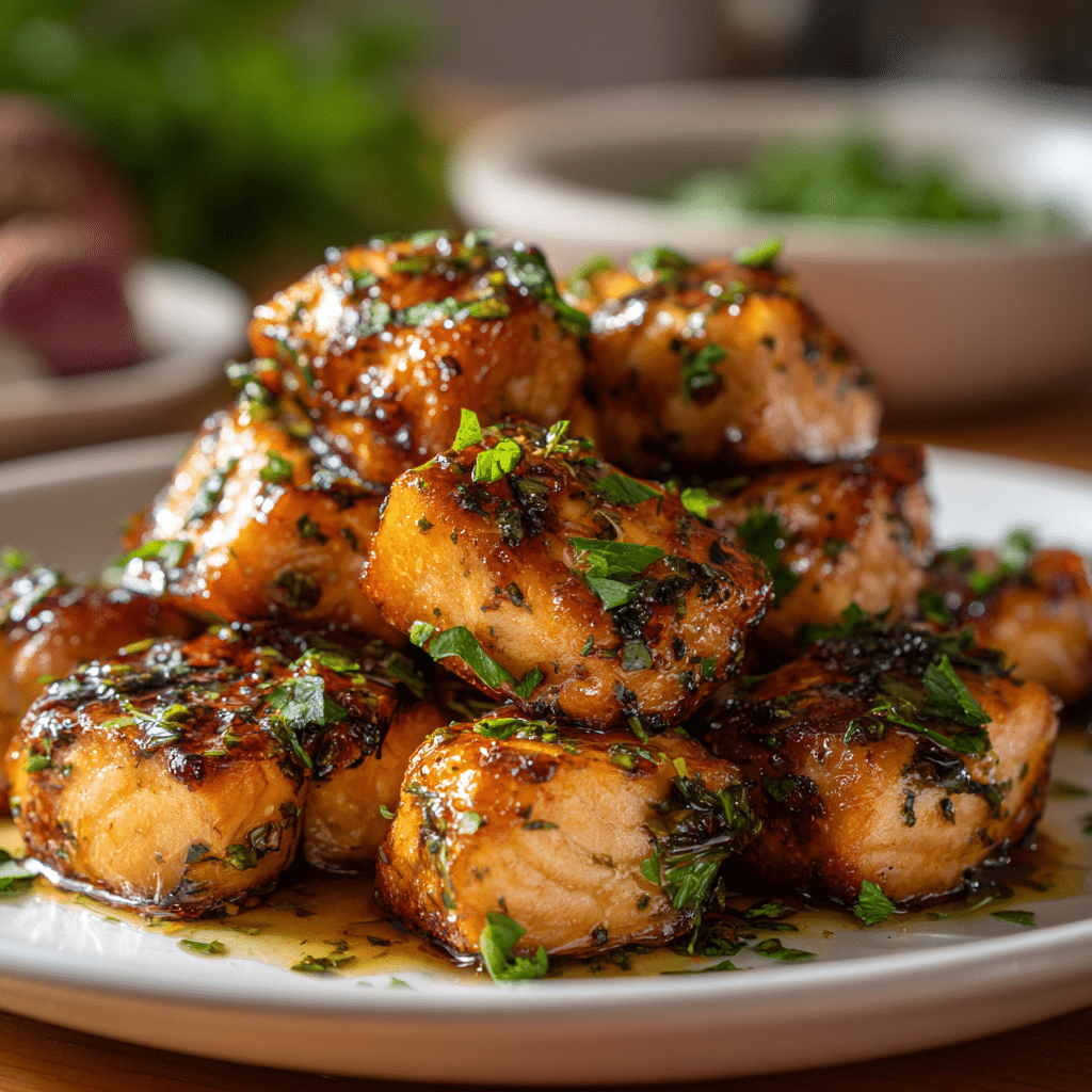 Crispy Air Fryer Honey Garlic Salmon Bites