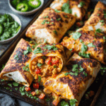 Sheet Pan Baked Chicken Chimichangas