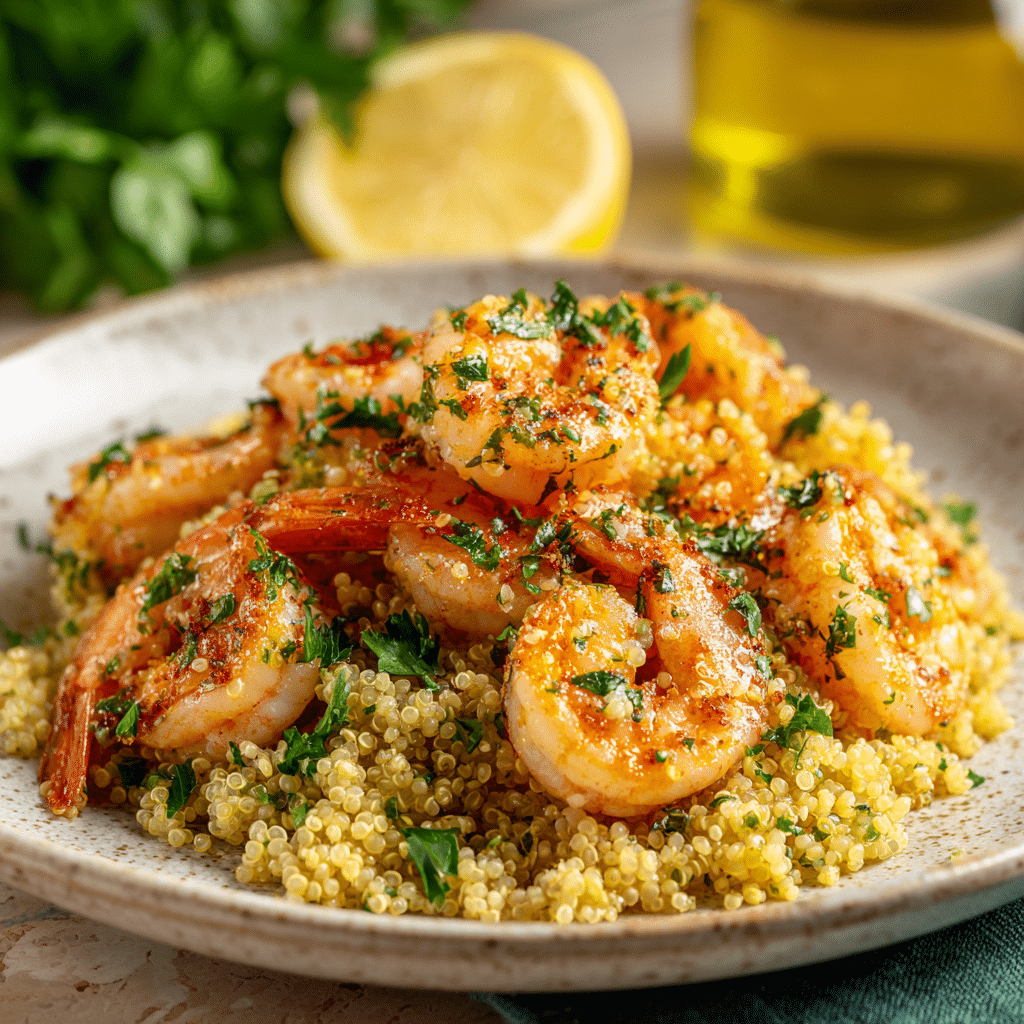 One-Pot Garlic Shrimp and Quinoa