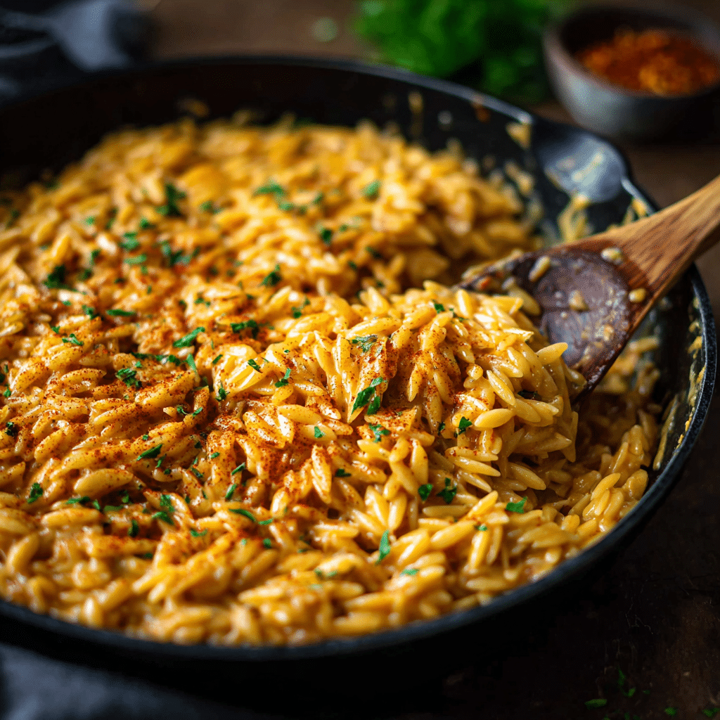 Creamy Garlic Parmesan Orzo