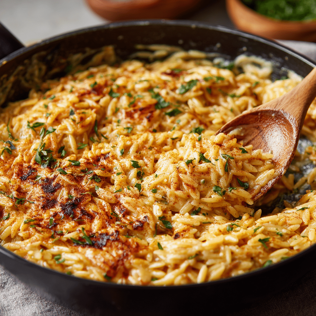 Creamy Garlic Parmesan Orzo