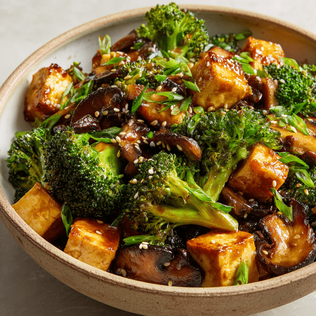 Mushroom and Tofu Stir-Fry